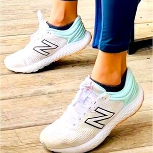 BOGO item •••New Balance 520 V1- Women's White and Mint Running Shoes